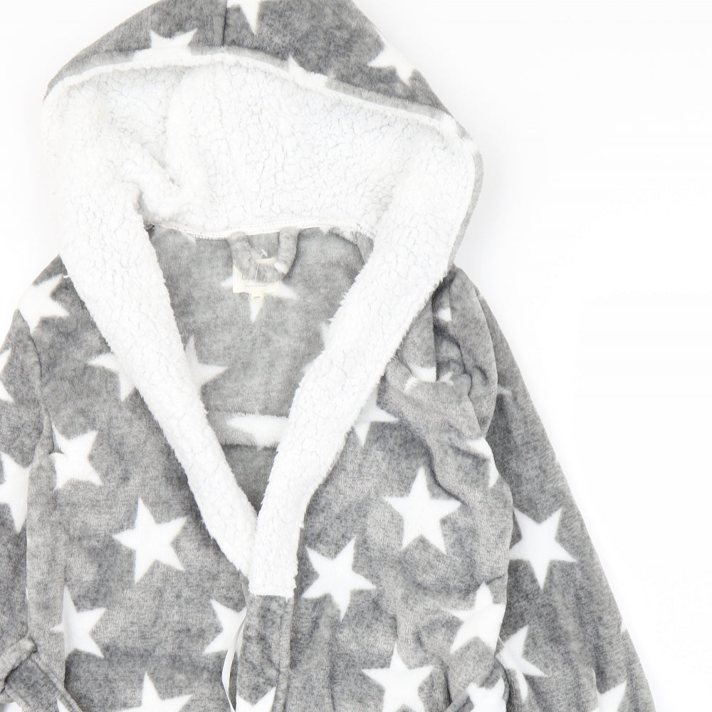 NEXT Womens Grey Polka Dot  Babydoll Robe Size XS