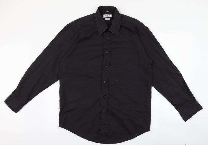 SAVATINI Mens Black T-Shirt Size 40