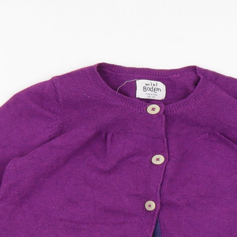 Mini Boden  Purple   Cardigan Jumper Size 18-24 Months