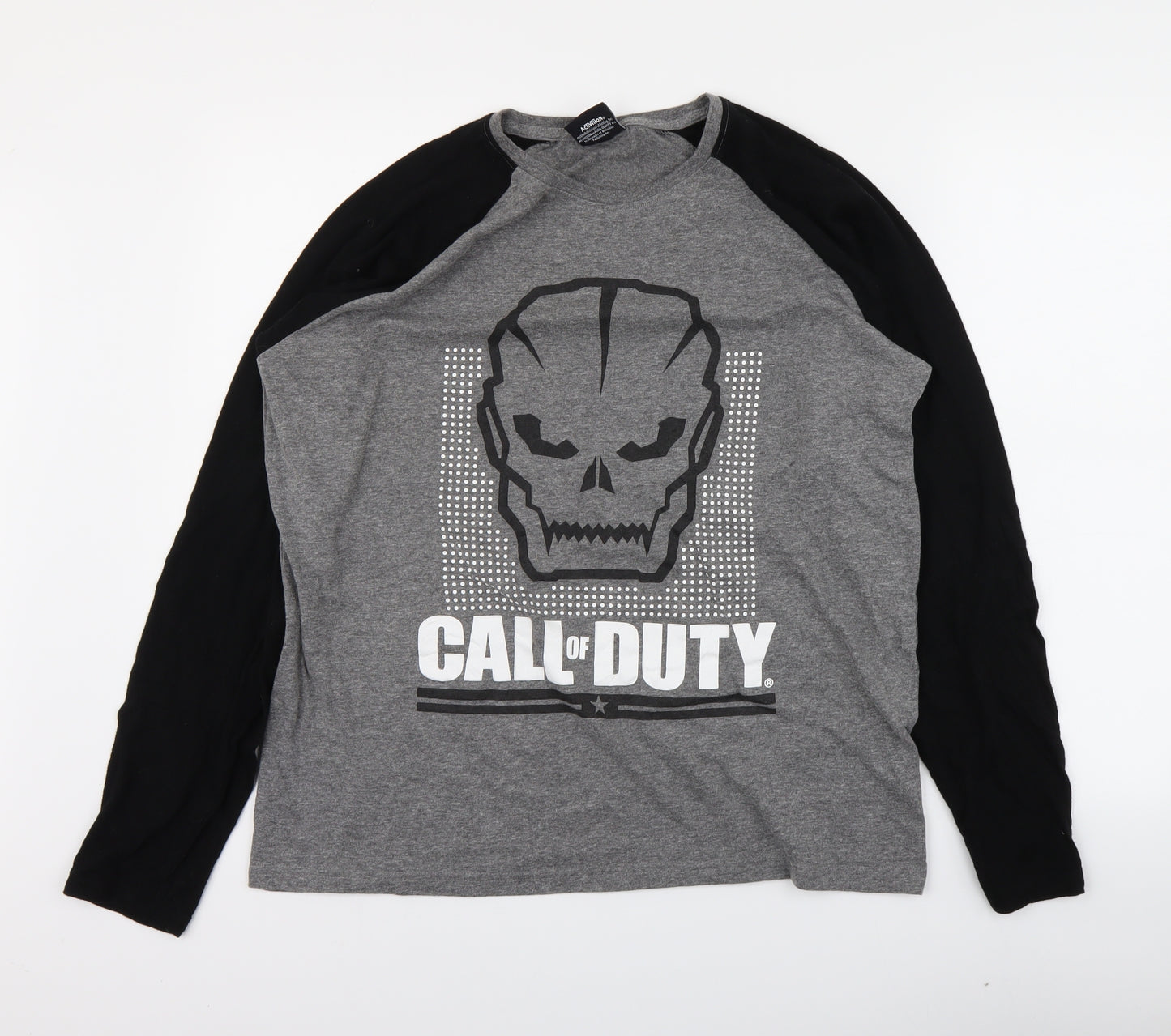Call of Duty Mens Grey Plaid   Lounge Set Size L