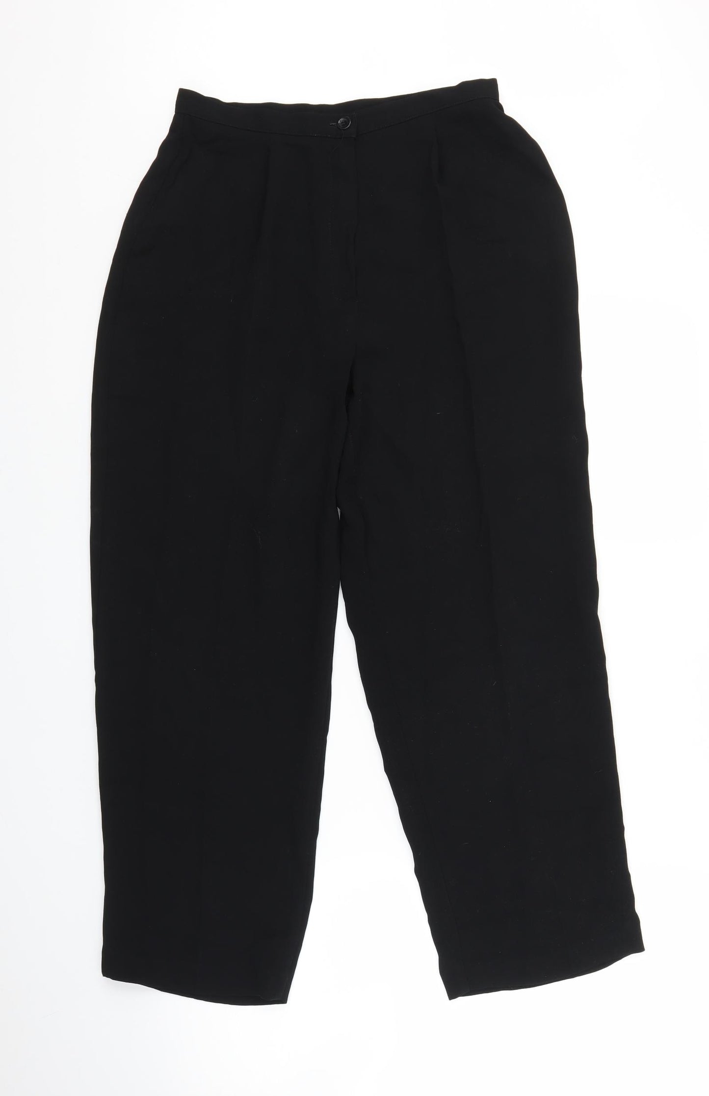 Preworn Womens Black   Trousers  Size 28 in L23 in