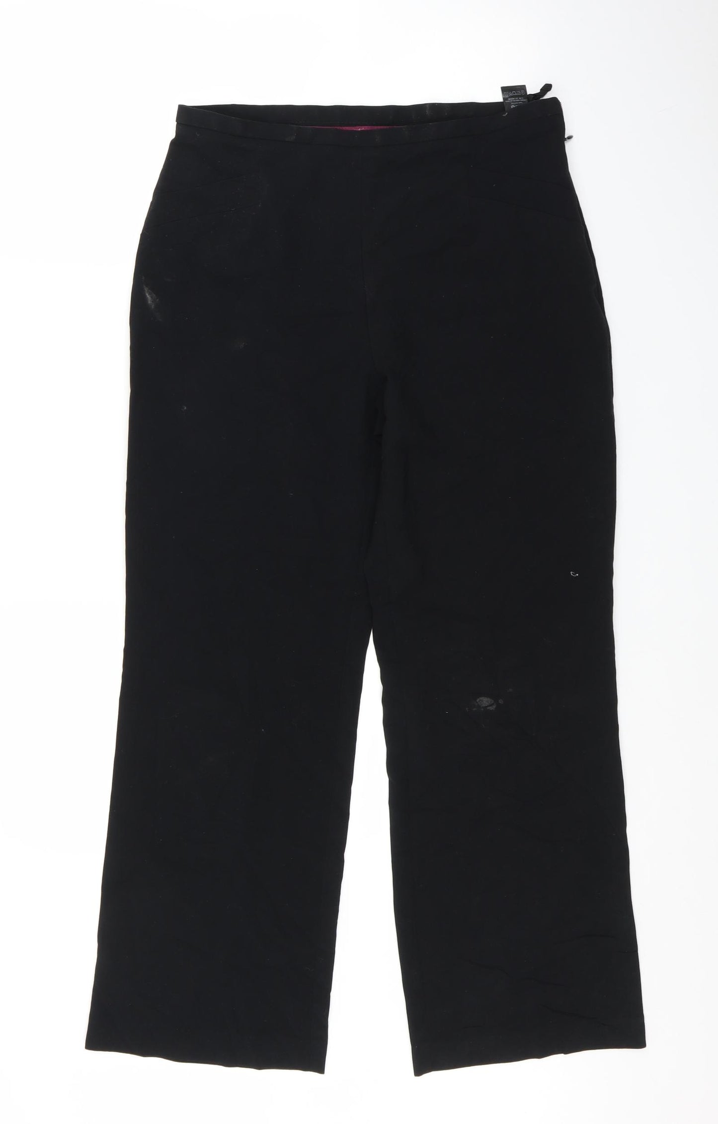 Marks and Spencer Womens Black   Trousers  Size 12 L27 in