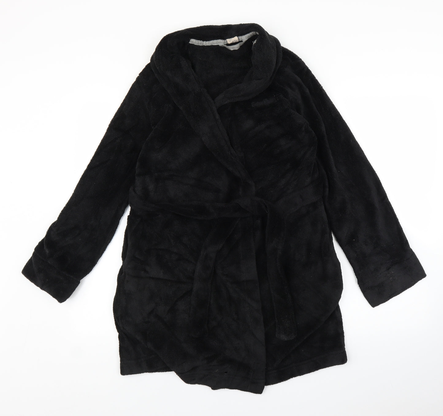 Calvin Klein Mens Black Solid   Robe Size XS