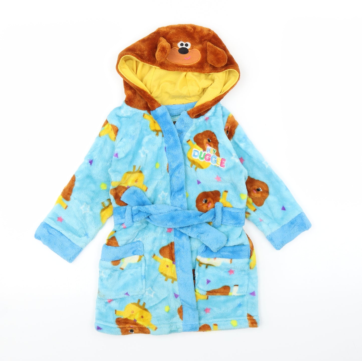 Hey Duggee Baby Blue Polka Dot   Robe Size 12-18 Months
