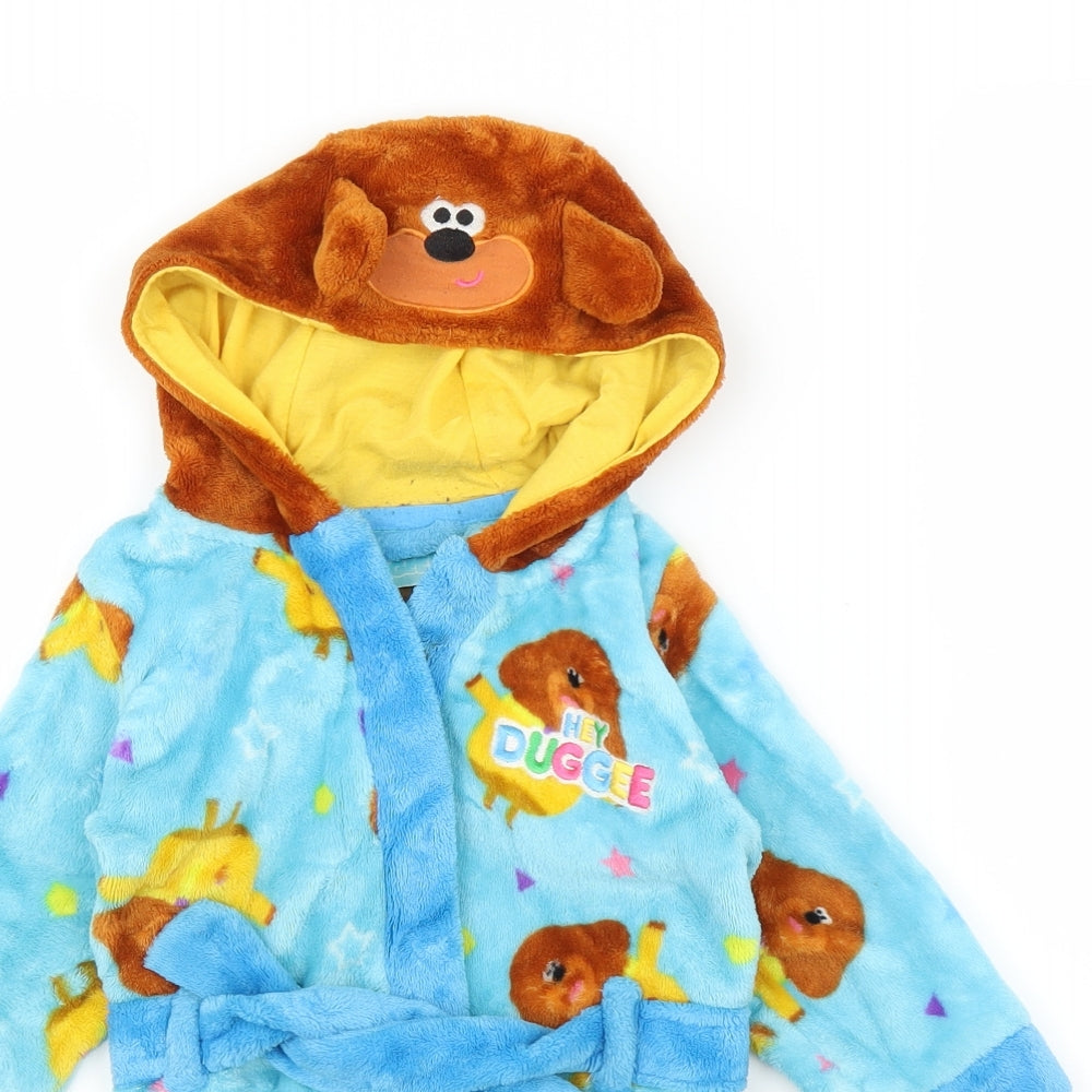 Hey Duggee Baby Blue Polka Dot   Robe Size 12-18 Months