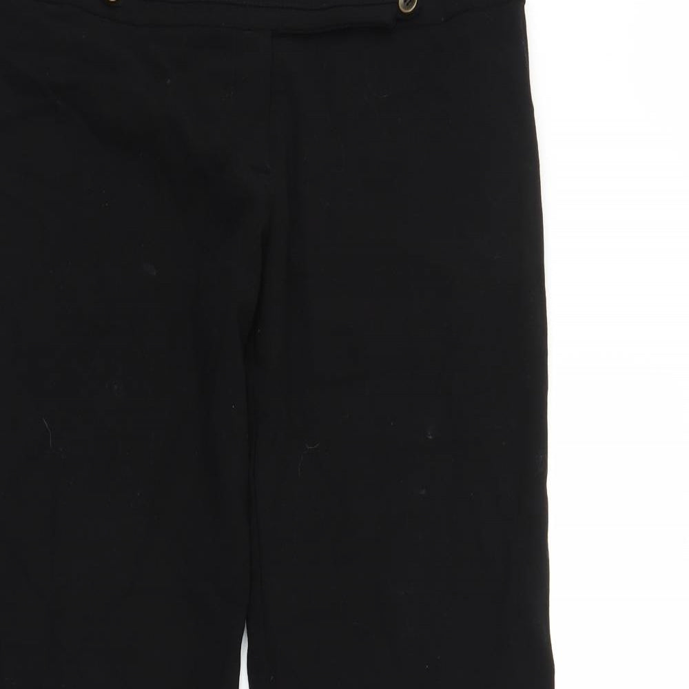 Dorothy Perkins Womens Black   Capri Trousers Size 12 L28 in