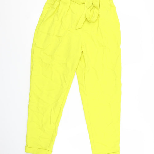 Primark Womens Yellow   Capri Trousers Size 8 L23 in