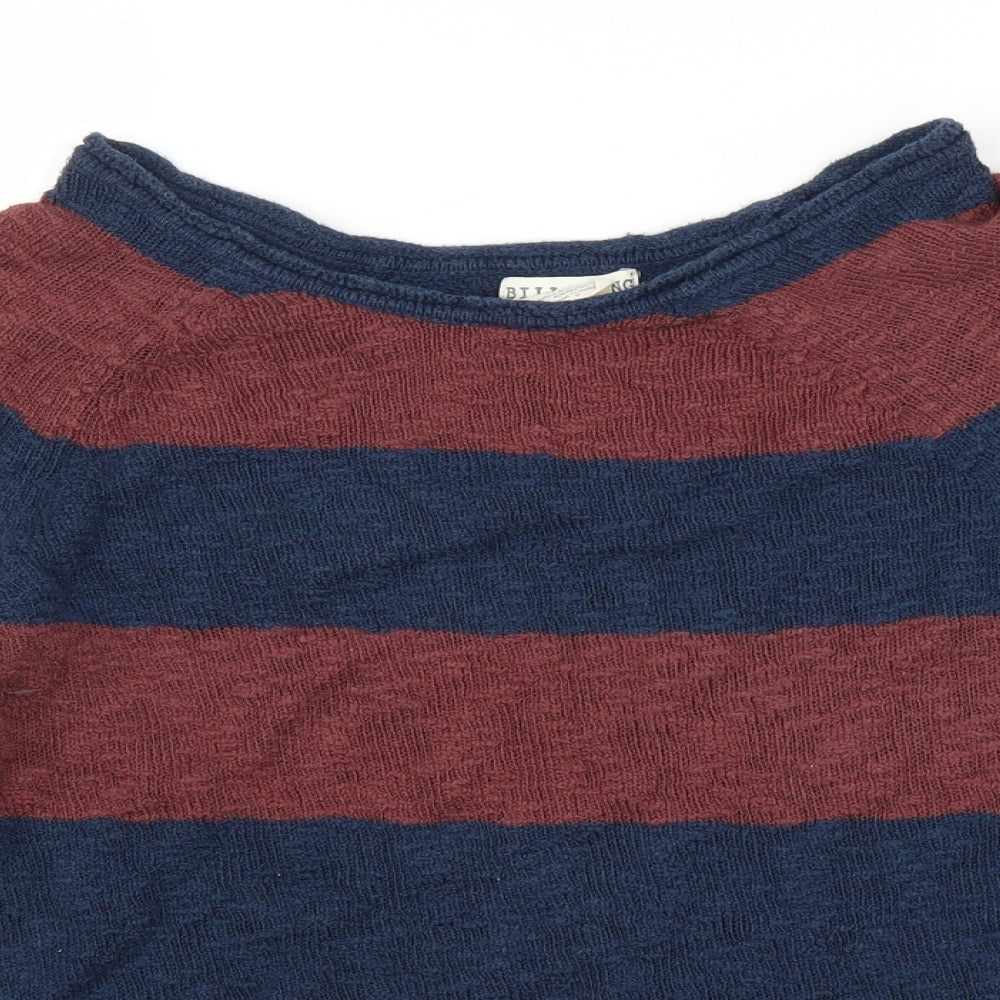 Billabong Mens Red Striped Knit Pullover Jumper Size M