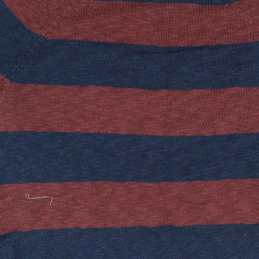 Billabong Mens Red Striped Knit Pullover Jumper Size M