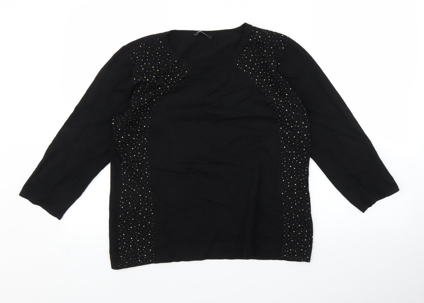 Klass Womens Black   Pullover Jumper Size L