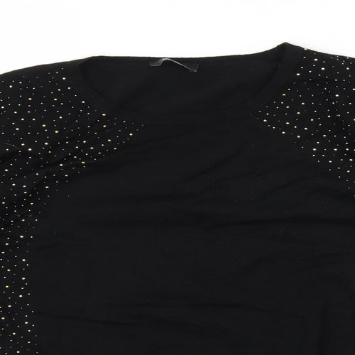 Klass Womens Black   Pullover Jumper Size L