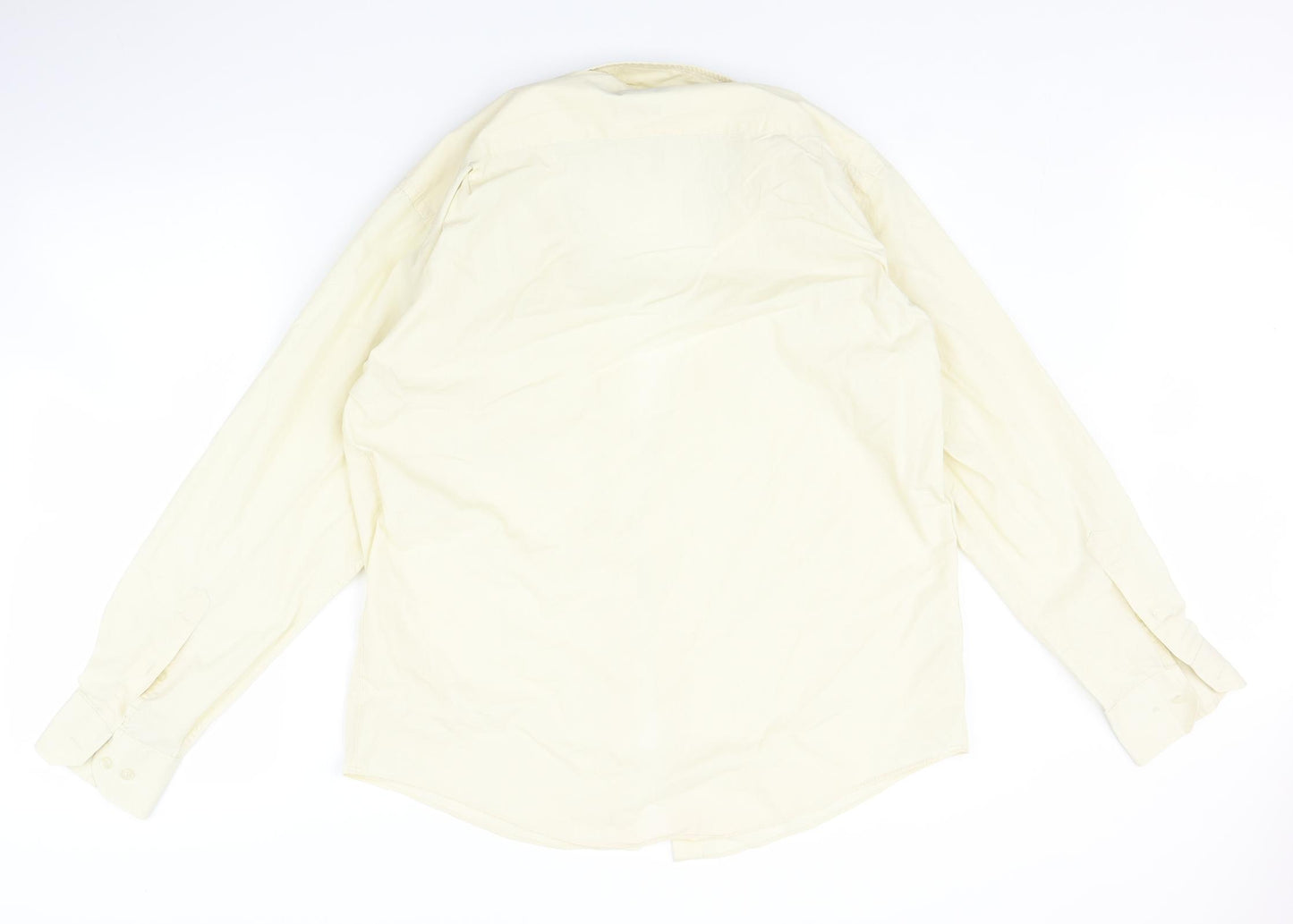 Armando Mens Yellow    Dress Shirt Size 16