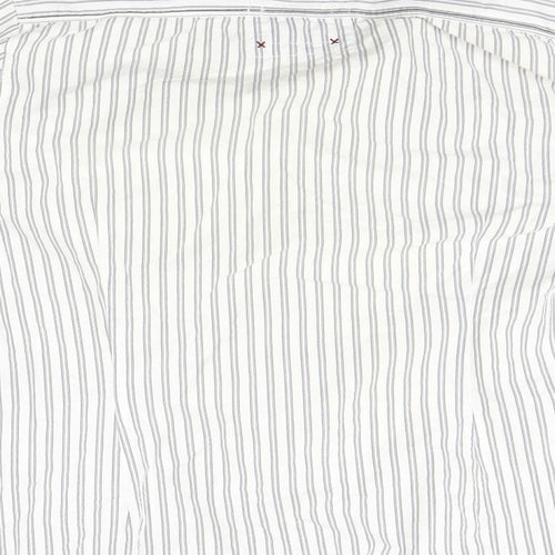 NEXT Mens White Striped   Button-Up Size M