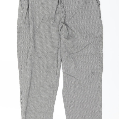 Carolina Belle Womens Grey Houndstooth  Trousers  Size L L25 in