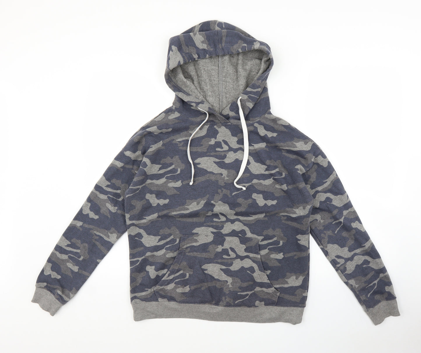 Preworn Mens Grey Camouflage  Pullover Hoodie Size M