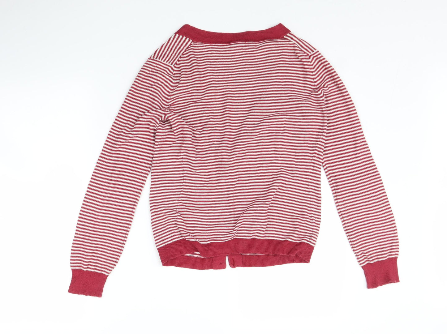 Gap Womens Pink Striped  Cardigan Jumper Size M