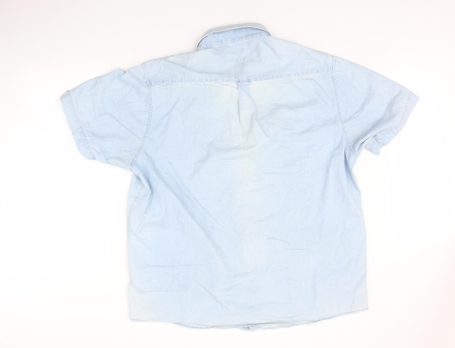 Lee Cooper Mens Blue    Button-Up Size 2XL