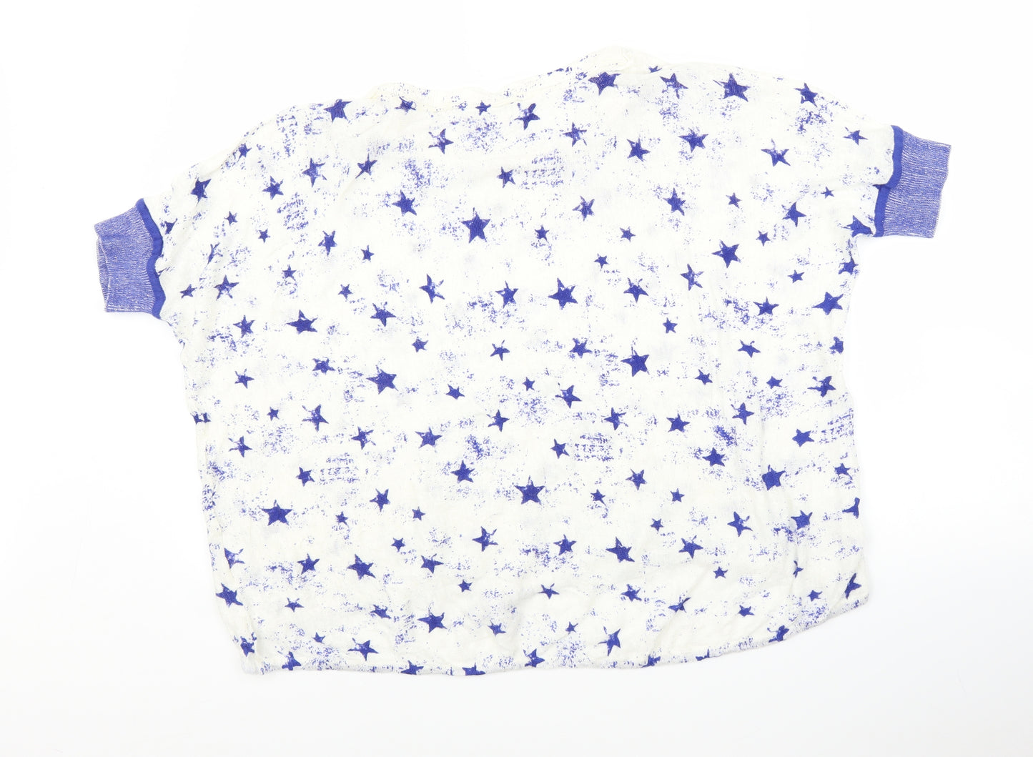 Hush Womens White Polka Dot  Basic T-Shirt Size M