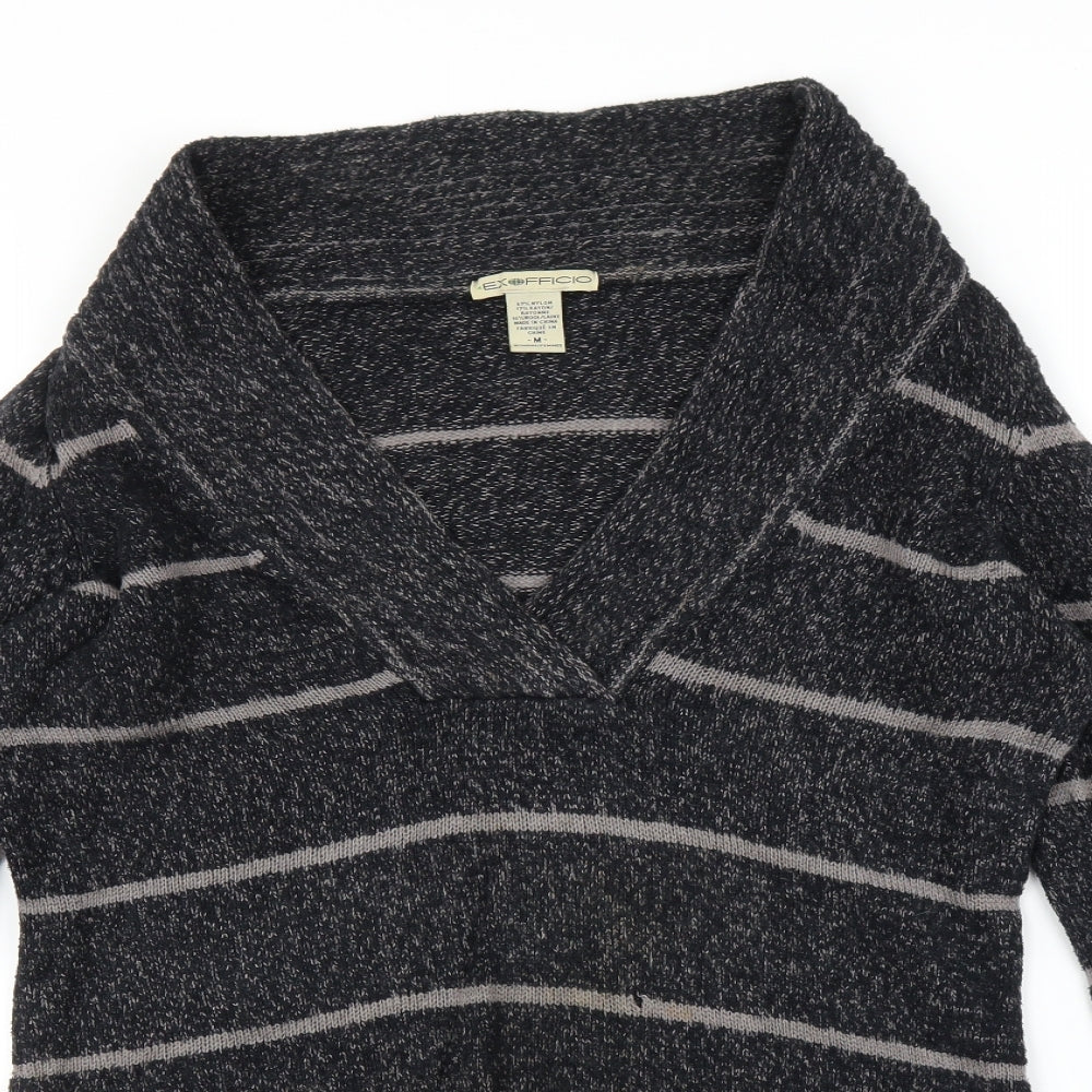 ExOfficio Womens Grey Striped  Pullover Jumper Size M