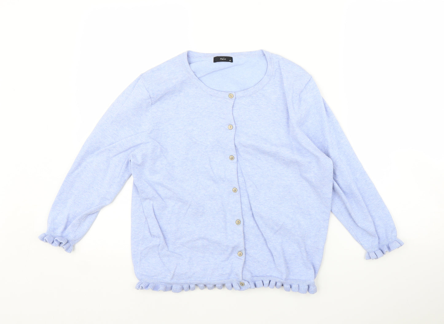 M&Co Womens Blue   Cardigan Jumper Size 16