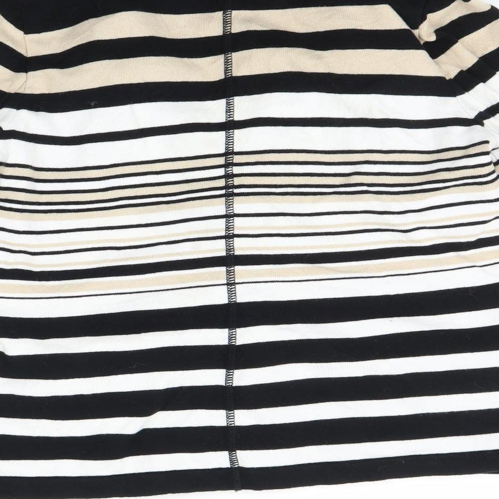 Madeleine Womens Black Striped  Jacket  Size 12