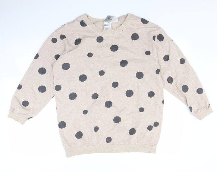 H&M Womens Pink Polka Dot  Pullover Jumper Size S