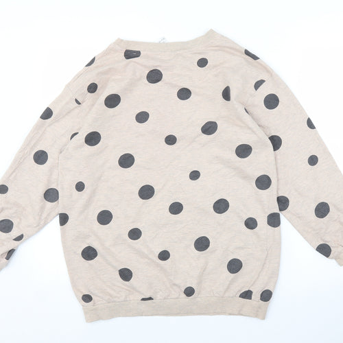H&M Womens Pink Polka Dot  Pullover Jumper Size S