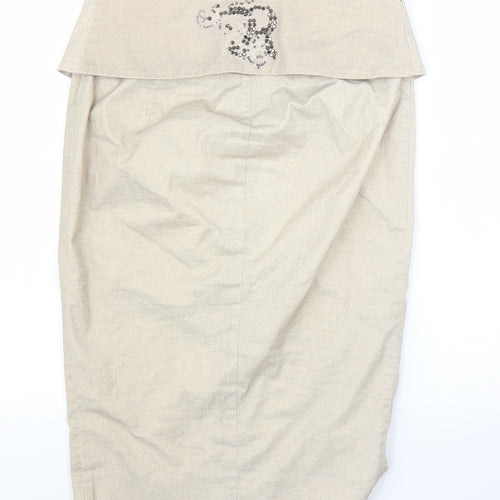 River Island Womens Beige   Straight & Pencil Skirt Size 12