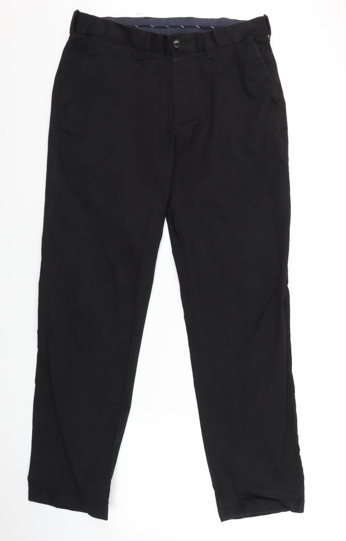Marks and Spencer Mens Black   Chino Trousers Size 36 in L31 in