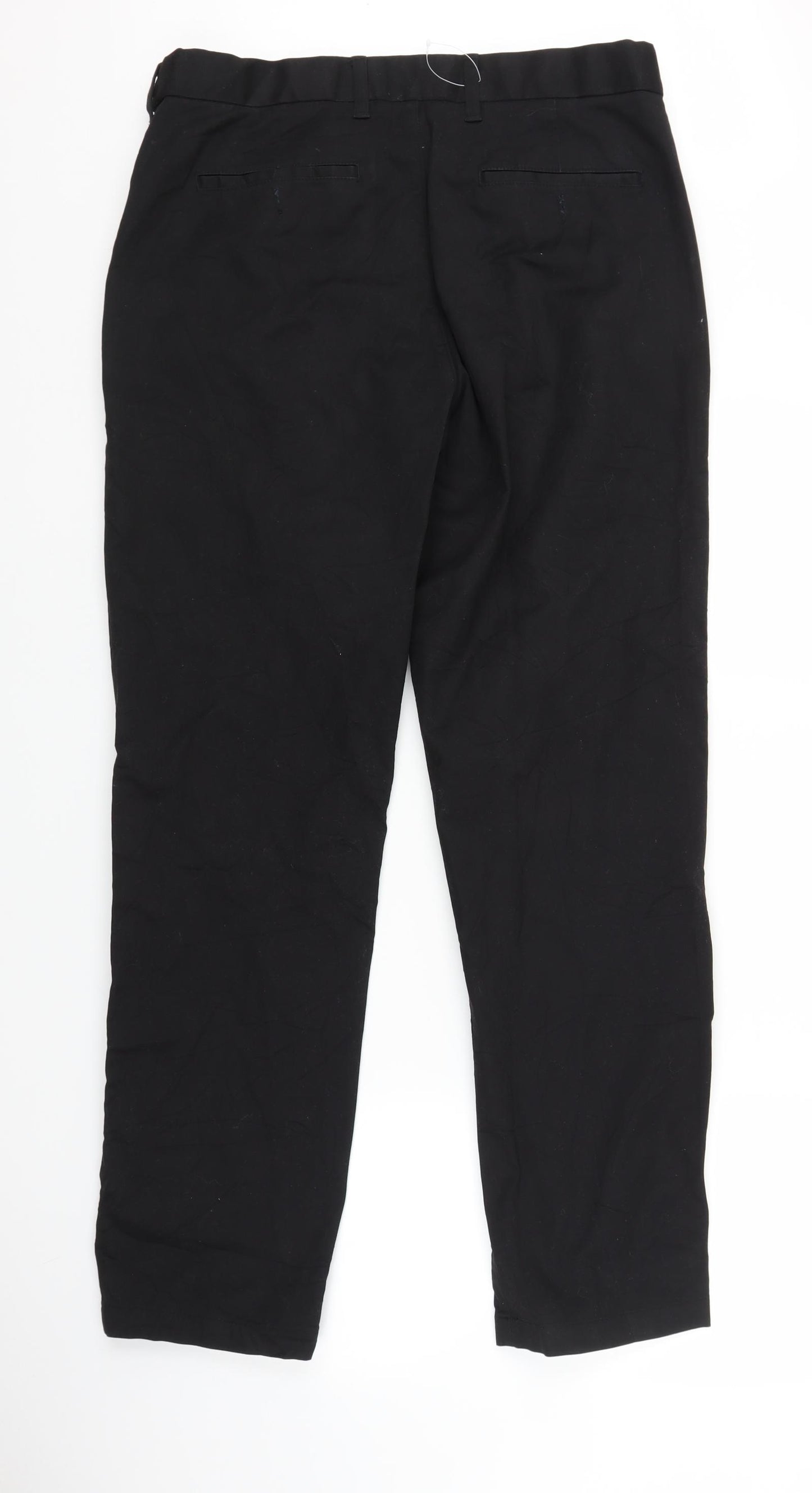 Marks and Spencer Mens Black   Chino Trousers Size 36 in L31 in