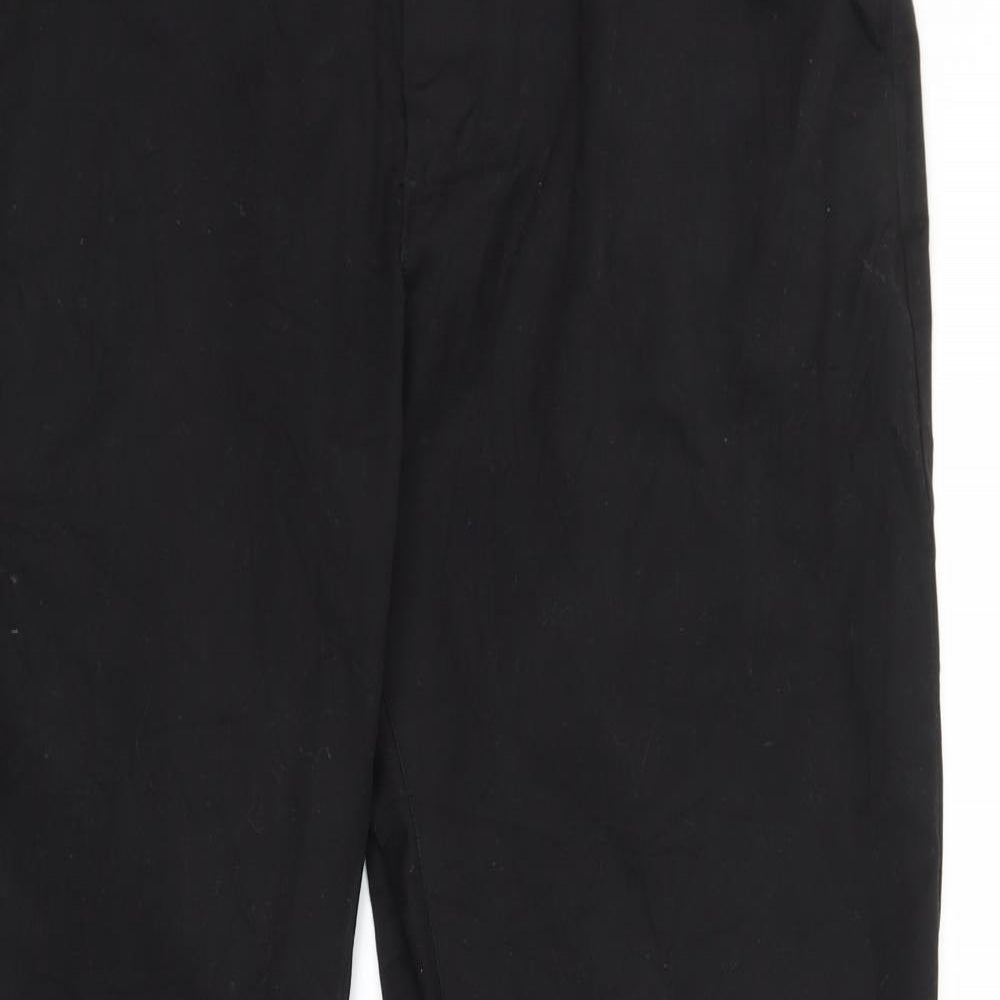 Marks and Spencer Mens Black   Chino Trousers Size 36 in L31 in
