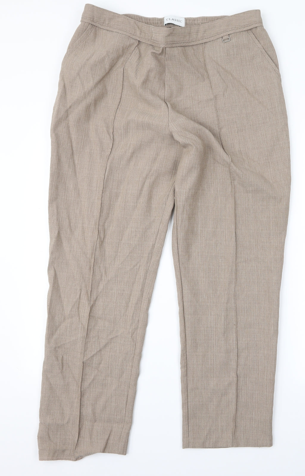 m&s Womens Beige   Trousers  Size 16 L27 in