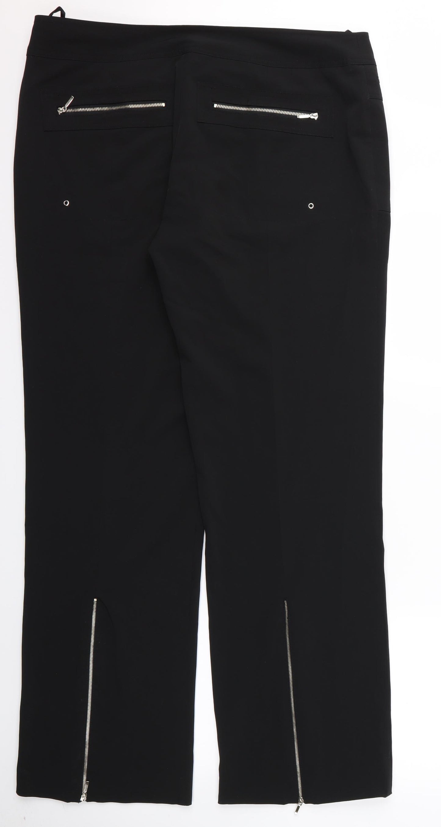 pas Womens Black   Trousers  Size 44 L30 in