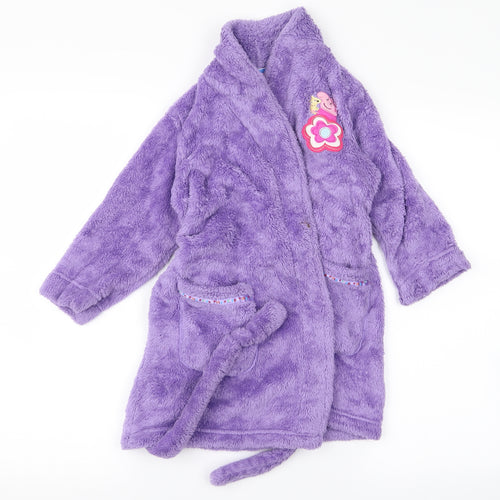 m&s Girls Purple   Top Robe Size 4 Years  - peppa pig