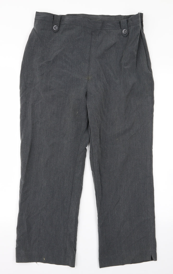 BM Womens Grey Trousers Size 16 L24 in