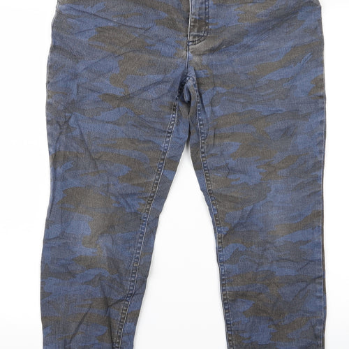 Oui Womens Blue   Trousers  Size 32 L21 in