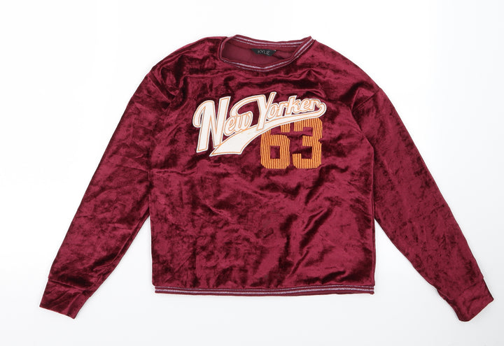 Kylie Girls Red   Pullover Jumper Size 9 Years  - new york
