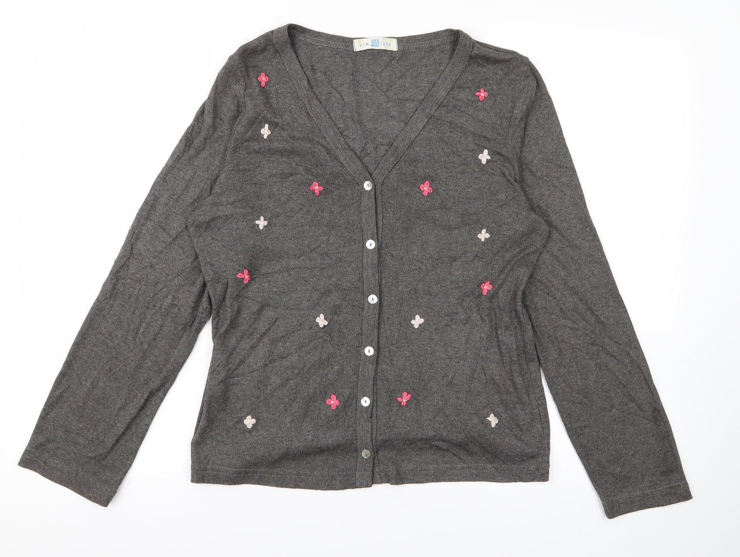 New Look Womens Grey   Cardigan Jumper Size 14