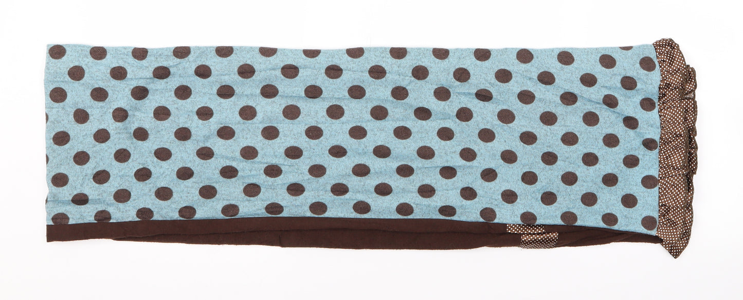 Preworn Womens Blue Polka Dot   Scarf