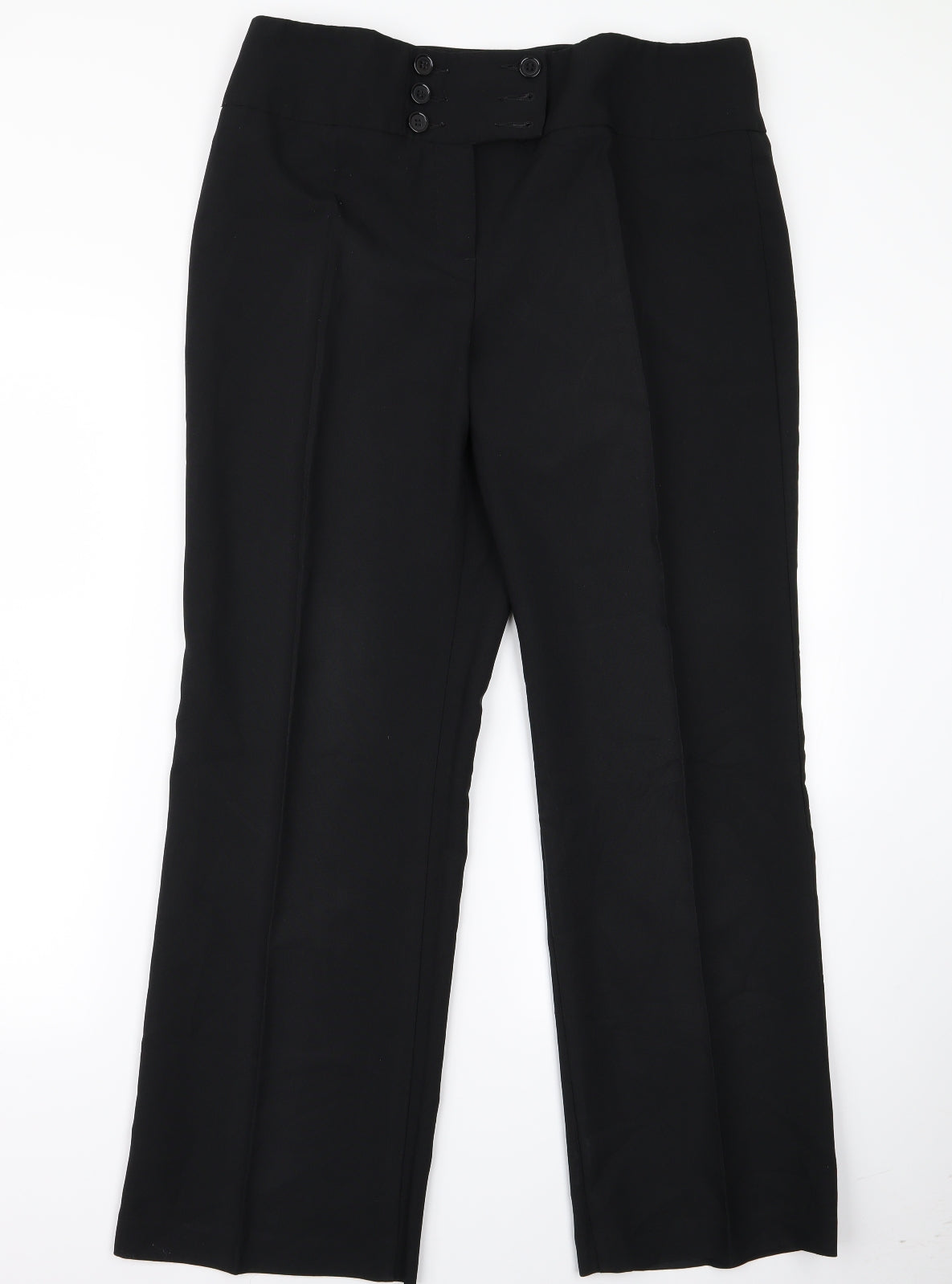 m&s Womens Black   Trousers  Size 16 L25 in