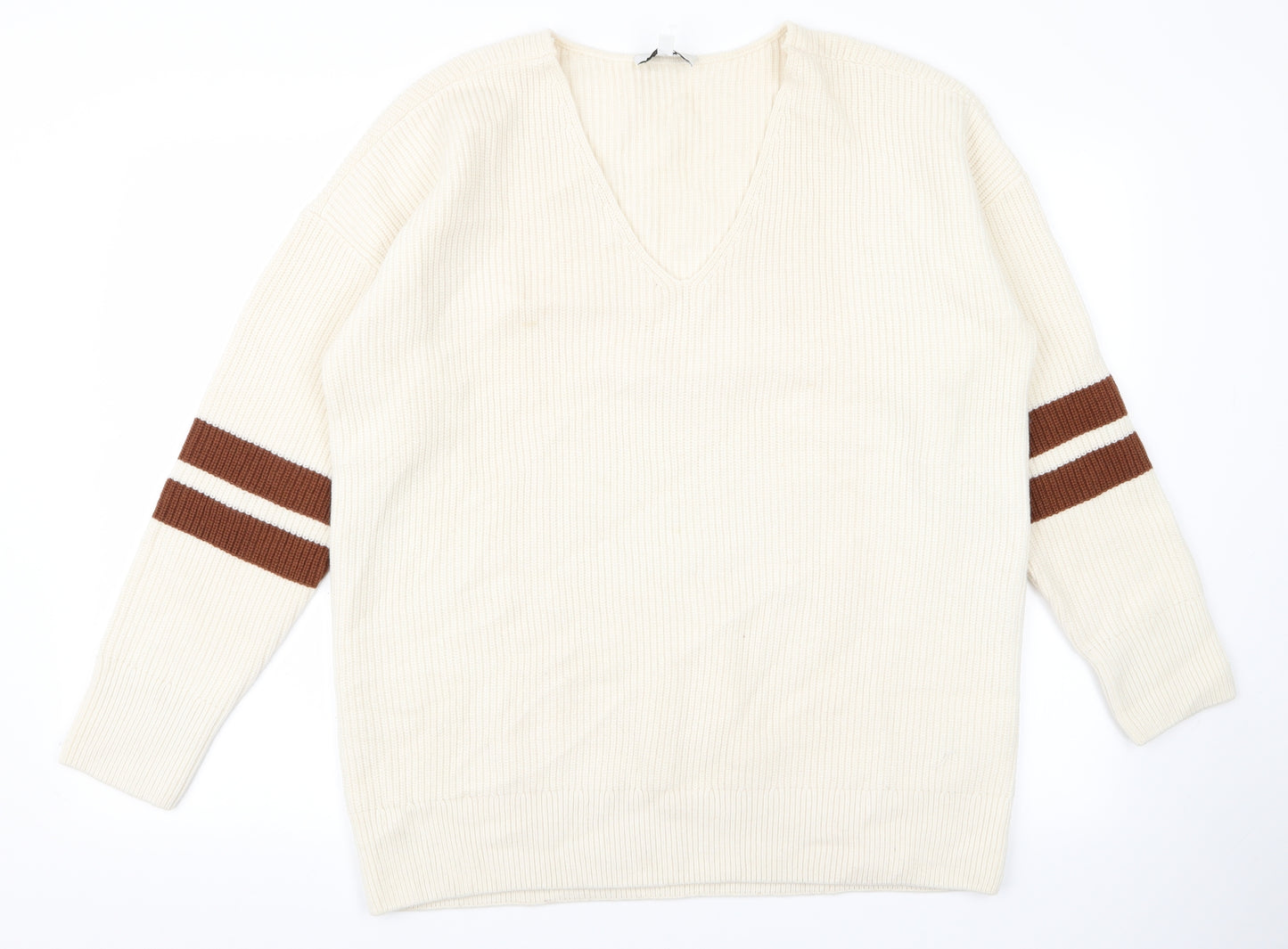 Preworn Womens White   Pullover Jumper Size XS