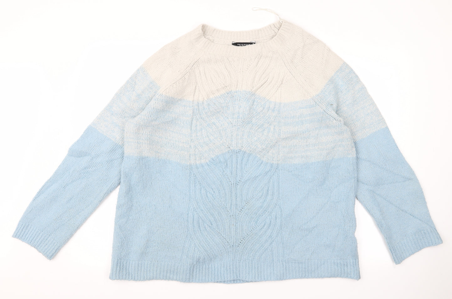 Peacocks Womens Blue   Pullover Jumper Size XL