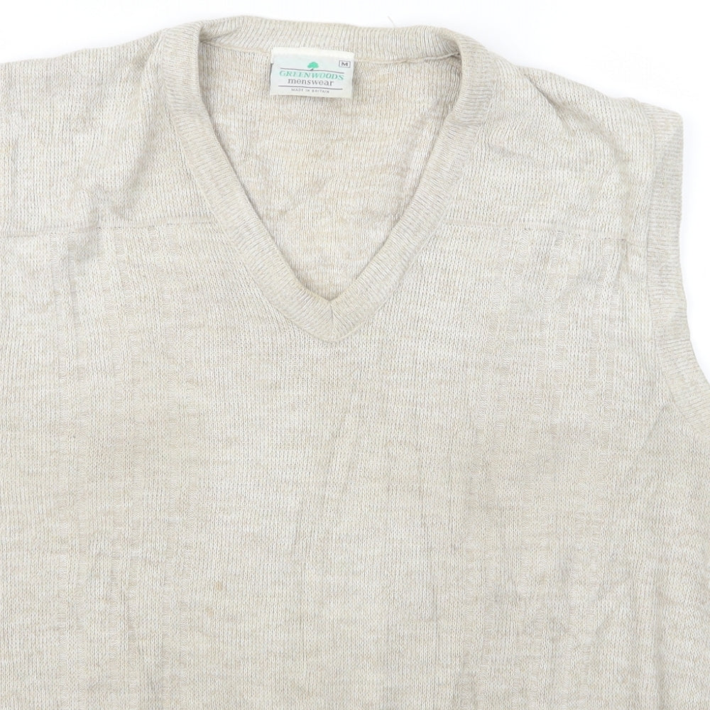 greenwood Mens Beige   Vest Jumper Size M