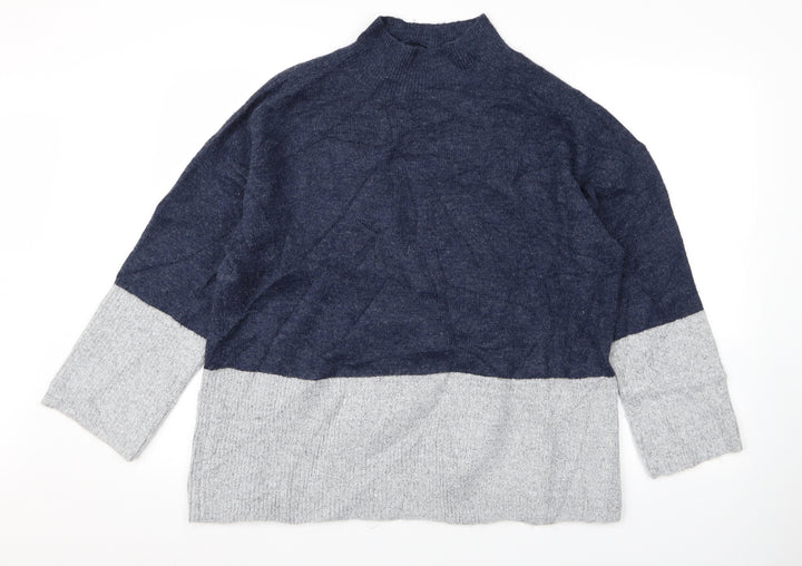 M&Co Womens Blue Pullover Jumper Size 14