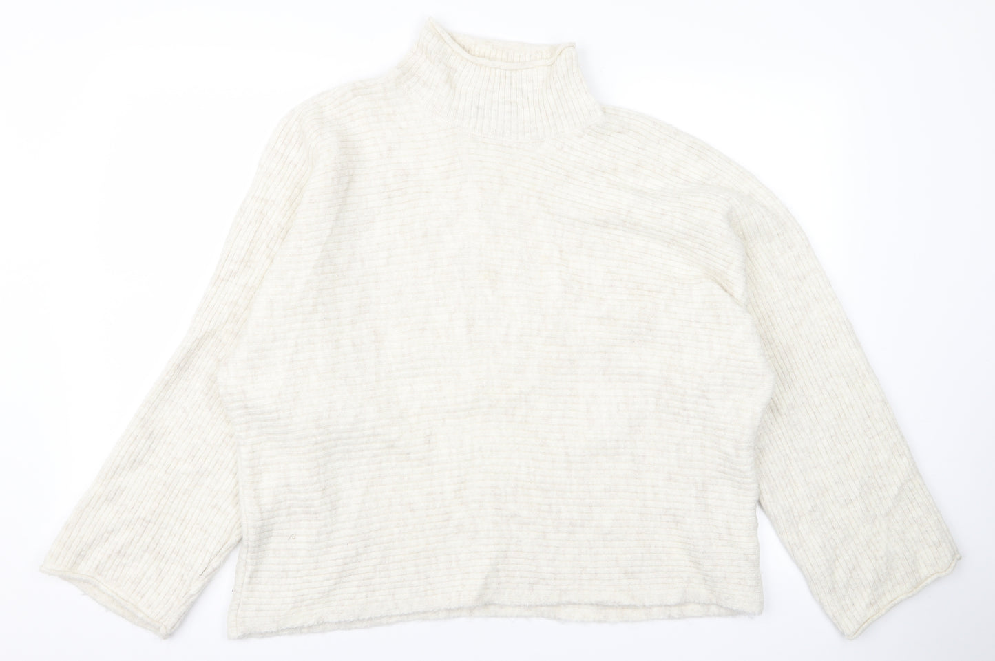 m&s Womens White   Pullover Jumper Size 16