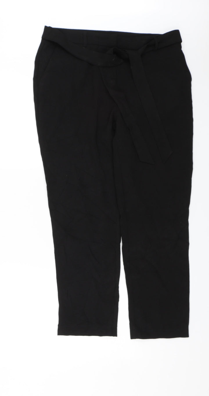 Kiabi Womens Black Dress Pants Trousers Size 14 L26 in