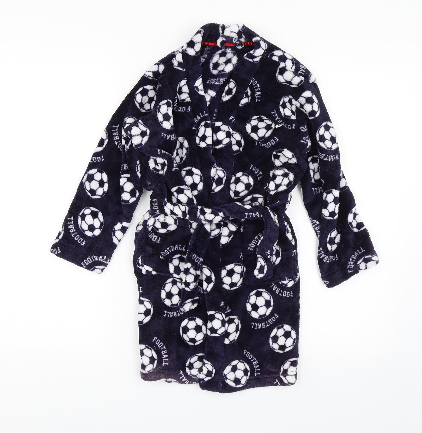 BHS Boys Blue Solid   Robe Size 7 Years  - Football