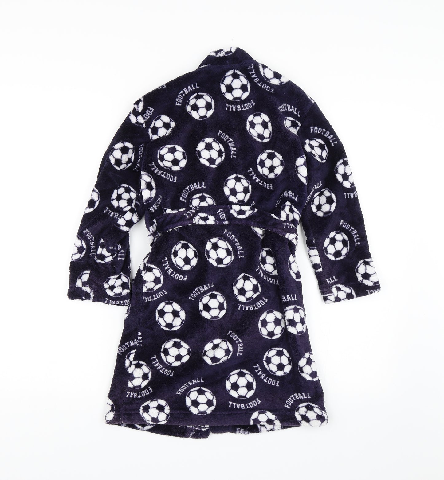 BHS Boys Blue Solid   Robe Size 7 Years  - Football