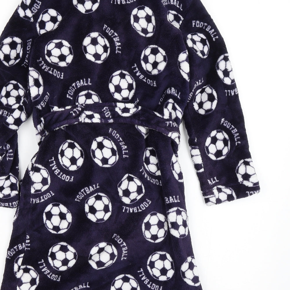 BHS Boys Blue Solid   Robe Size 7 Years  - Football