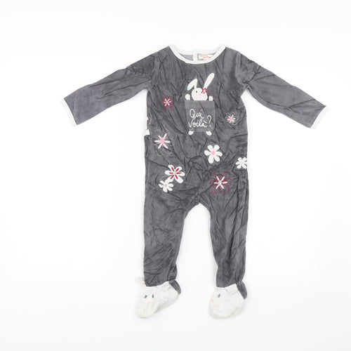 Du Pareil au meme Baby Grey   Babygrow One-Piece Size 24 Months